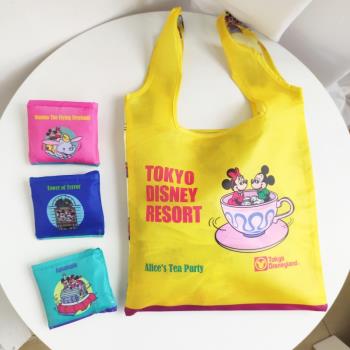 卡通可愛時尚小號購物袋折疊便攜手拎袋散步飯盒零食水果帶飯包
