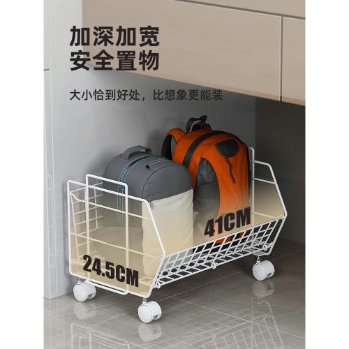 書包架家用桌下置物架可移動帶輪兒童書桌旁收納神器放置桌底學生