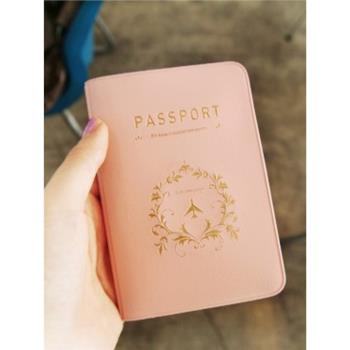 可愛素雅短款護照夾創意出國旅游隨身包 護照套 護照包 證件套