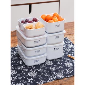 日本進口長方形保鮮盒塑料飯盒食品盒冰箱水果收納盒便當盒密封盒