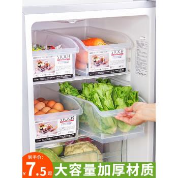 冰箱收納盒冷藏家用廚房食品級水果蔬菜雞蛋保鮮盒塑料食物儲存盒