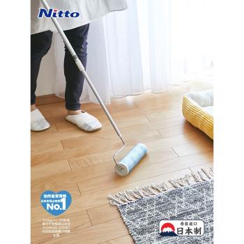 日本進口粘毛器長柄地板清潔除塵粘滾筒毛發除塵器地毯拖地粘筒