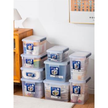 asvel日本進口收納盒家庭玩具收納箱食物儲物盒客廳整理箱密封盒