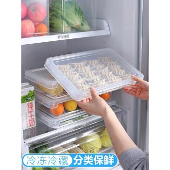 廚房食品透明收納盒 家用冰箱冷凍整理盒蔬菜水果餃子帶蓋保鮮盒