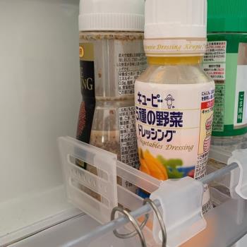 日本進口冰箱內部抽屜分區隔板可伸縮隔斷收納盒用擋板透明固定扣