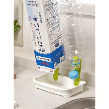日本進口嬰兒奶瓶瀝水架塑料瓶子杯蓋晾干外出旅行折疊便攜置物架