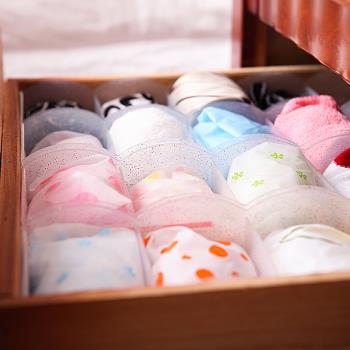 日本進口sanada正品收納盒可疊加襪子收納格塑料內衣內褲收納盒子