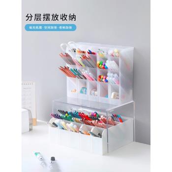 亞克力置物架桌面透明展示架U型架子櫃陳列增高架化妝品分層隔板