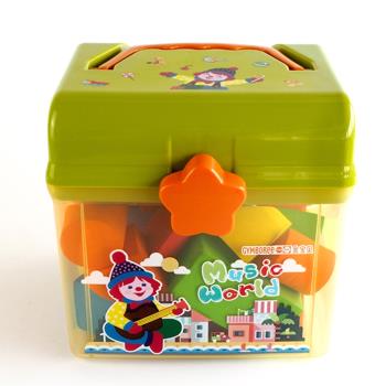 蠟筆收納盒小號卡通兒童玩具盒手提雙層塑料零食蠟筆盒積木收納箱