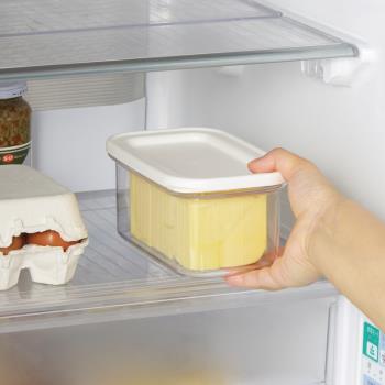 日本進口黃油切割盒冰箱密封收納保鮮盒帶蓋牛油分割器儲存盒子