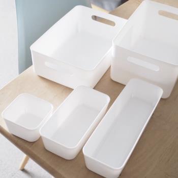 日本進口廚房抽屜收納盒雜物整理盒塑料儲物盒桌面文具盒分區盒