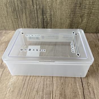 日本大創進口可疊加收納盒玩具車化妝品護膚品儲物盒透明化妝棉盒