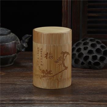 天然竹木復古桌面雜物整理棉簽盒