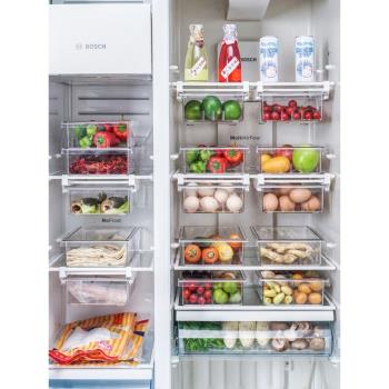 邦佳宜廚房冰箱專用雞蛋分格收納盒家用抽屜式水果蔬菜食物保鮮盒