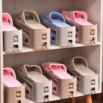 日本雙層鞋架鞋托家用可調節鞋子置物架省空間一體式宿舍收納神器
