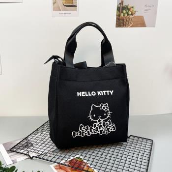 HelloKitty手拎包帆布包可愛大容量飯盒袋子時尚外出手提袋媽咪包