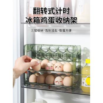 雞蛋收納盒冰箱用側門收納架翻轉裝雞蛋專用盒子蛋托收納整理神器