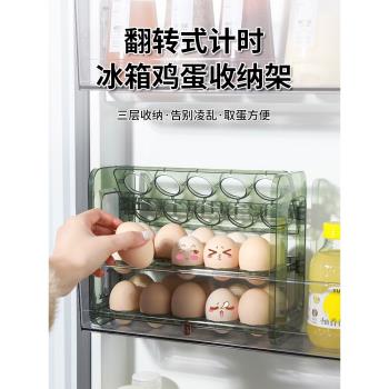 雞蛋收納盒冰箱用側門收納架翻轉裝雞蛋專用盒子蛋託收納整理神器