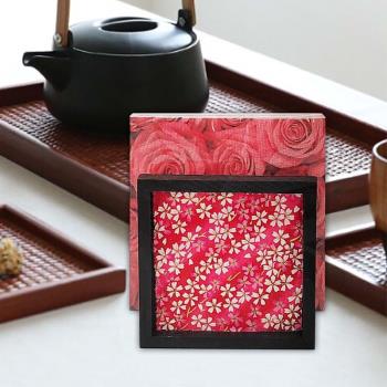 日式餐廳桌面紙巾架子廚房餐巾紙收納架托木質創意小花裝飾紙夾座
