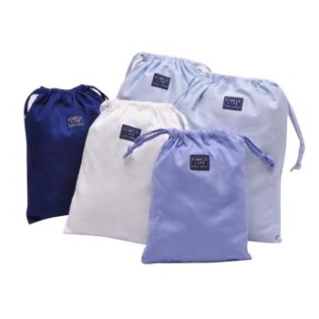 簡單生活 棉布束口袋抽繩收納袋 旅行衣物收納袋整理包衣物分類袋