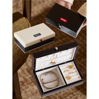斗合亞克力首飾盒收納盒小精致珠寶盒項鏈耳釘戒指外出便攜飾品盒