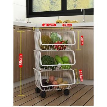 外貿置物架加硬全碳鋼烤漆落地家用臥室移動層架零食廚房多功能