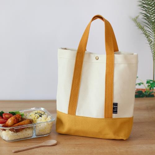 宅貓原創上班便當包飯盒袋子日式帆布手提拎袋大容量馬卡龍帶飯包