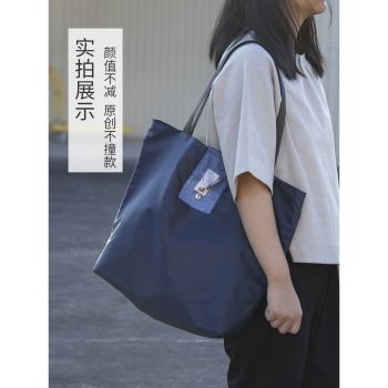 購物袋環保袋可折疊加厚便攜大容量單肩超市買菜包兜防水外出時尚
