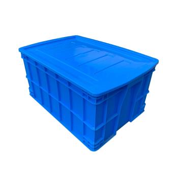周轉箱塑料長方形大號加厚塑膠箱筐白藍色物料盒倉庫儲物盒物流箱