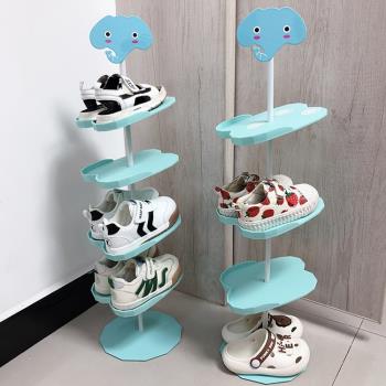 日式多層寶寶鞋架子家用門口簡易窄嬰兒室內省空間防塵鐵藝小鞋架