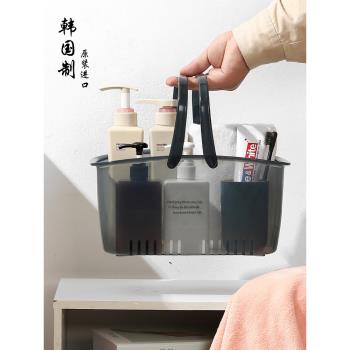 韓國進口衛浴收納籃手提臟衣籃浴室洗澡整理筐塑料鏤空瀝水洗浴籃