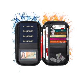 絕火護照證件包防火錢包防盜刷隨身信用卡包機票夾旅行收納包便攜