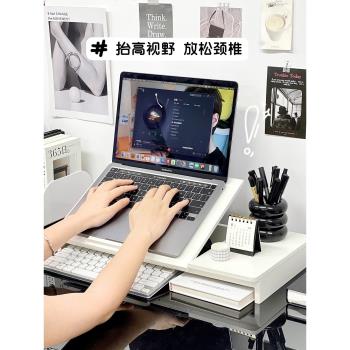 收納架桌面筆記本電腦支架增高散熱器可升降式閱讀架懶人支撐架子