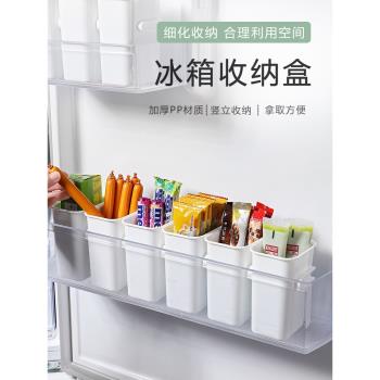 家用冰箱側門食品分類收納盒廚房冰柜內側冷凍食物保鮮盒整理盒子