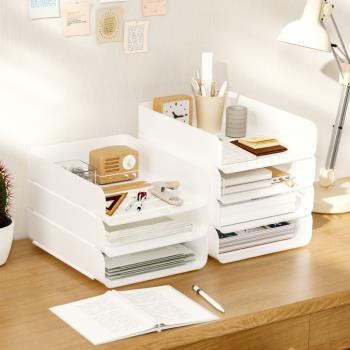 辦公室書架立式文件桌面收納盒