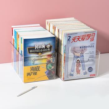 透明亞克力收納盒塑膠書本桌面收納箱整理盒面膜儲物大號零件盒