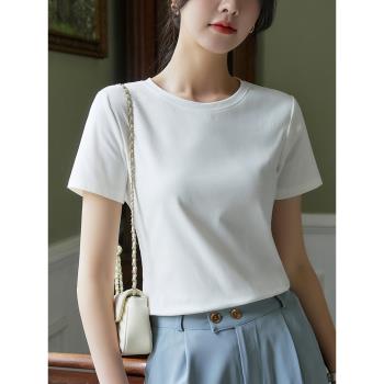 純棉t恤女短袖2023年夏季新款韓版女裝白色體恤寬松半袖女士上衣