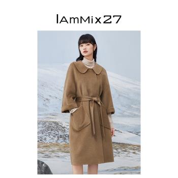 IAmMIX27全羊毛時尚雙面呢大衣