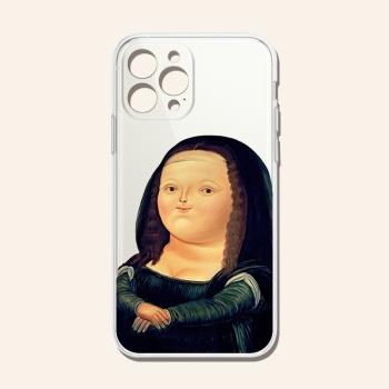 胖胖蒙娜麗莎油畫搞笑沙雕適用iPhone XS Max蘋果14pro手機殼678p