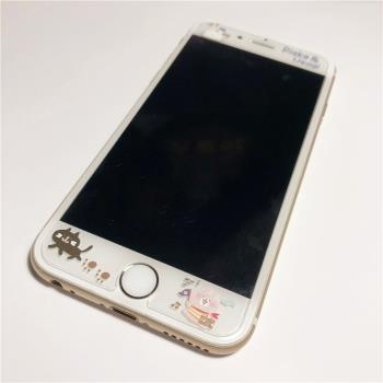 英倫士兵kanahei卡娜赫拉適用iPhone6s7/8p/6p透明卡通鋼化玻璃膜