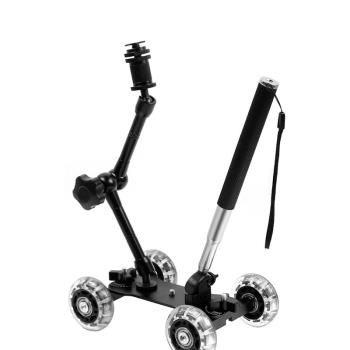 單反相機軌道攝影車 適用于Gopro山狗小蟻大疆相機迷你軌道三件套