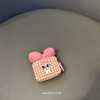 ins韓國可愛蝴蝶結小狗適用蘋果藍芽3代耳機保護套airpods pro2代