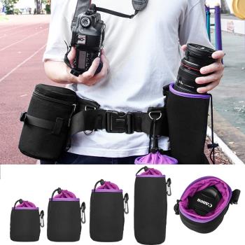 單反相機包鏡頭袋收納包攝影簡約專業長焦鏡頭便攜多功能登山腰帶