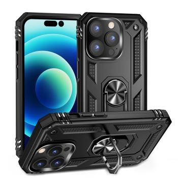 適用蘋果14pro手機殼14promax氣囊防摔全包14plus矽膠軟硬殼iphone14promax帶磁吸指環十四por保護套男款max