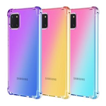 適用於SAMSUNG三星Galaxy A81手機殼Note10 lite太空氣囊漸變軟套