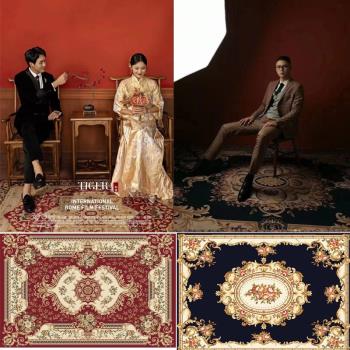 中式秀禾婚紗攝影道具民國風古裝個性拍照主題貴族奢華地墊背景毯