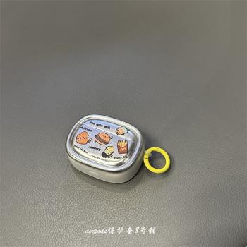 ins電鍍可愛薯條漢堡耳機殼適用蘋果無線藍牙airpods pro1代2代3代保護套