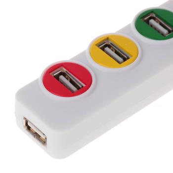 P-1030交通燈4口USB HUB創意分線器USB 2.0集線器擴展一托四