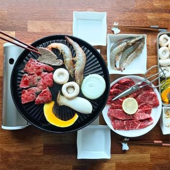 日本長谷園伊賀燒烤盤 桌上型燒烤爐 家用小型烤肉爐陶土烤盤健康