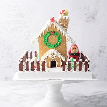 圣誕房子糖霜餅干 3D立體磚紋姜餅屋DIY親子活動 多用的餅干模具